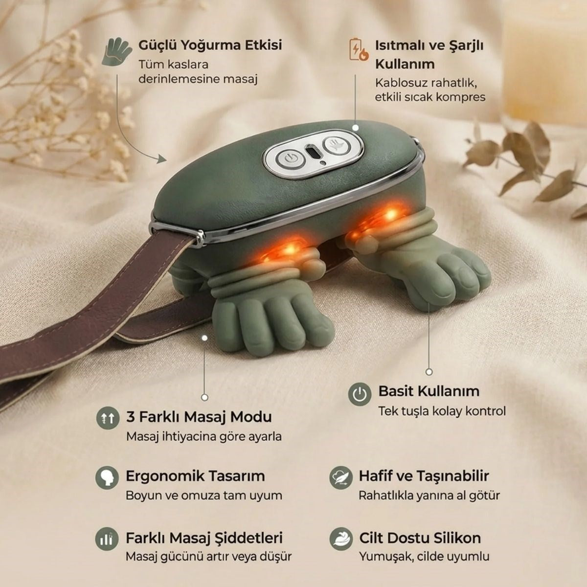 Isıtmalı Boyun ve Omuz Masaj Cihazı